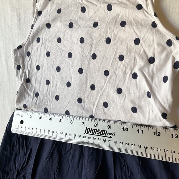 Old Navy Girls Dress L (10-12) Blue Polka Dot A-Line Sleeveless Knee Length - Picture 7 of 8